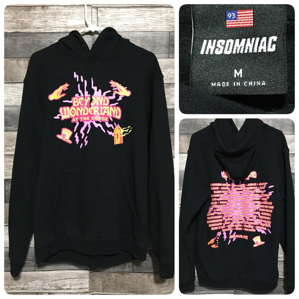 Beyond Wonderland At The Gorge 2022 Hoodie Men’s M Black Pullover Music Festival